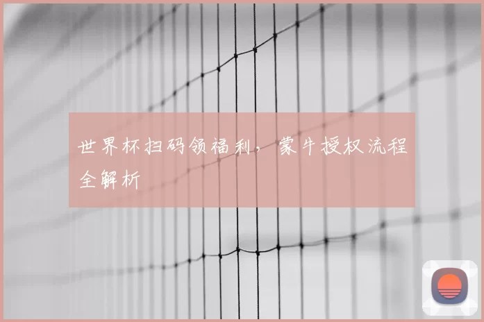 世界杯扫码领福利，蒙牛授权流程全解析