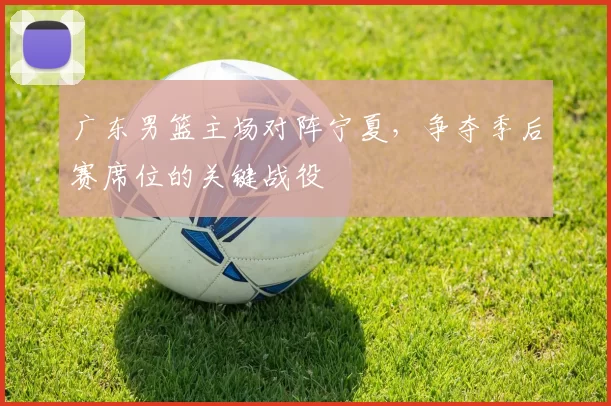 广东男篮主场对阵宁夏，争夺季后赛席位的关键战役