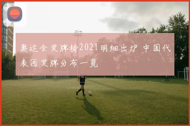 奥运会奖牌榜2021明细出炉 中国代表团奖牌分布一览