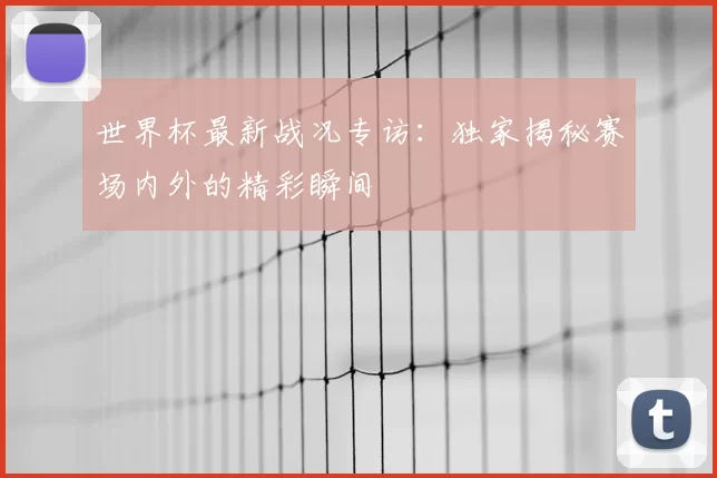 世界杯最新战况专访：独家揭秘赛场内外的精彩瞬间
